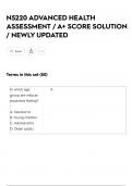 N5220 ADVANCED HEALTH ASSESSMENT &sol; A&plus; SCORE SOLUTION &sol; NEWLY UPDATED