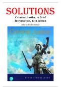 Solutions For Criminal Justice&colon; A Brief Introduction 13th Edition by Frank Schmalleger &comma; Chapters 1-13