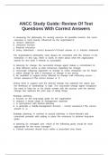 ANCC Study Guide&colon; Review Of Test Questions With Correct Answers