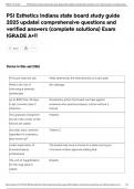 PSI Esthetics Indiana state board study guide 2025 update&vert; comprehensive questions and verified answers &lpar;complete solutions&rpar; Exam &vert;GRADE A&plus;&excl;&excl;