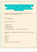 2025 California Registered Dental Hygienist &lpar;RDH&rpar; Law and  Ethics Exam Prep Test Bank with Over 500 Questions and  Correct Answers&sol; RDH Law and Ethics Test 2025  California&sol; CA RDH Law and Ethics Exam Practice Test  Bank 2025 &lpar;Latest&excl;&rpar; 