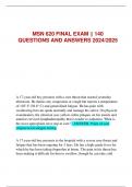 MSN 620 FINAL EXAM &vert;&vert; 140 QUESTIONS AND ANSWERS 2024&sol;2025
