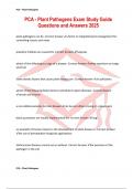 PCA - Plant Pathogens Exam Study Guide Questions and Answers 2025