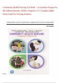 Community Health Nursing Test Bank &ndash; A Canadian Perspective&comma; 5th Edition &lpar;Stamler&comma; 2020&rpar; &vert; Chapters 1&ndash;33 &vert; Complete Q&A Study Guide for Nursing Students  9780134837888
