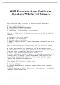 APMP Foundation-Level Certification Questions With Correct Answers