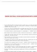 EMGM 106 FINAL EXAM QUESTIONS WITH CORRECT ANSWERS
