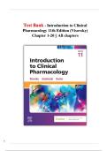 Test Bank for Introduction to Clinical Pharmacology &lpar;11th Edition&rpar; by Constance G&period; Visovsky &ndash; Complete Exam Material