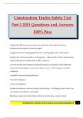 Construction Trades Safety Test Part 2 2025 Questions and Answers 100&percnt; Pass