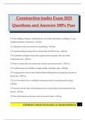 Construction Trades 2025 Bundled Exams Questions and Answers 