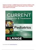 Pediatrics Test Bank &ndash; CURRENT Diagnosis & Treatment&colon; Pediatrics&comma; 26th Edition by Maya Bunik & William W&period; Hay &lpar;Chapters 1&ndash;46&rpar; &vert; Complete Study Guide & Practice Q&A   9781264269990