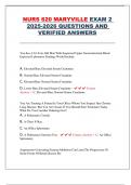 NURS 620 MARYVILLE EXAM 2  2025-2026 QUESTIONS AND  VERIFIED ANSWERS