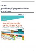 Elaborated Test Bank - Davis Advantage for Fundamentals of Nursing Care&colon; Concepts&comma; Connections & Skills 4th Edition By Burton & Smith&comma; All 38 Chapters Covered&vert; Latest Update