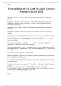 Forest Biometrics Best Set with Correct Answers Exam 2025