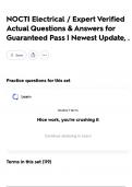 NOCTI Electrical &sol; Expert Verified Actual Questions & Answers for Guaranteed Pass &vert; Newest Update&comma; &period;