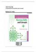 Fundamental Nursing Skills and Concepts 11th Edition Timby Test Bank