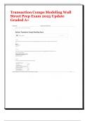 Transaction Comps Modeling Wall  Street Prep Exam 2025 Update Graded A&plus;