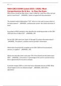 NHA CBCS EXAM &lpar;Latest 2025 &sol; 2026&rpar;&colon; Most Comprehensive Qs & Ans - to Pass the Exam 