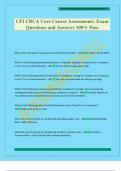 CFI CBCA Core Course Assessments&period; Exam Questions and Answers 100&percnt; Pass