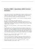Practice RBC 1 Questions With Correct Answers