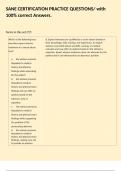 SANE CERTIFICATION PRACTICE QUESTIONS&sol; with 100&percnt; correct Answers&period;