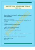CFI FOI Exam Questions and Answers 100&percnt; Pass