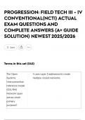 PROGRESSION&colon; FIELD TECH III - IV CONVENTIONAL&lpar;NCTI&rpar; ACTUAL EXAM QUESTIONS AND COMPLETE ANSWERS &lpar;A&plus; GUIDE SOLUTION&rpar; NEWEST 2025&sol;2026