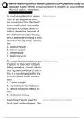 Mental Health&sol;Psych HESI Review Questions &lpar;50 Q study with Rationale&rpar; Expert Verified Actual Questions & Answers for Guaranteed Pass &sol; Newest Update&comma; 2025&sol;2026&period;