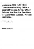 Leadership HESI &lpar;with NGN&rpar; Comprehensive Study Guide &ndash; Expert Strategies&comma; Review of Key Quizzes&comma; And Practice Questions for Guaranteed Success &sol; Newest 2025&sol;2026&period;