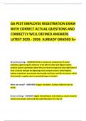   GA PEST EMPLOYEE REGISTRATION EXAM WITH CORRECT ACTUAL QUESTIONS AND CORRECTLY WELL DEFINED ANSWERS LATEST 2025 - 2026  ALREADY GRADED A&plus; 