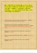 RDA WRITTEN STATE BOARD ACTUAL FINAL  EXAM 2025 COMPLETE WITH 150&plus; QUESTIONS  AND 100&percnt; CORRECT ANSWERS &vert; ALREADY  GRADED A&plus; &vert; GUARANTEED PASS &vert; RDA LAWS  AND ETHICS EXAM&lbrack;NEW&rsqb; 