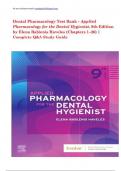 Dental Pharmacology Test Bank &ndash; Applied Pharmacology for the Dental Hygienist&comma; 9th Edition by Elena Bablenis Haveles &lpar;Chapters 1&ndash;26&rpar; &vert; Complete Q&A Study Guide   9780323798631