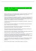 CON 170 Test 1 Questions with All Correct Answers 