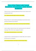 Nursing Care of Patients with Cancer Bundled Exams Questions and Answers Latest Versions &lpar;2025&sol;2026&rpar; &lpar;Complete and Accurate&rpar;
