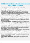 AHIP Final Exam Review Questions and Answers  100&percnt; Correct A&plus; Graded