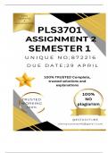 PLS3701 Assignment 2 &lpar;COMPLETE ANSWERS&rpar; Semester 1 2025 &lpar;872216&rpar; - DUE 29 April 2025