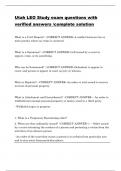 Utah LEO Study Guide &ndash; Verified Law Enforcement Officer Exam Questions and Answers