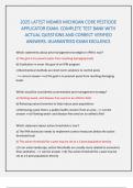 2025 MDARD Michigan Core Pesticide Applicator Exam Test Bank with Verified Answers