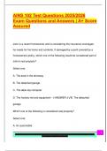 AINS 102 EXAM PACKAGE DEAL QUESTIONS AND VERIFIED DETAILED ANSWERS &vert; 100&percnt; GUARANTEED PASS &vert; ALREADY GRADED A&plus;