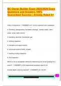 BC OWNER EXAM PACKAGE DEAL QUESTIONS AND VERIFIED DETAILED ANSWERS &vert; 100&percnt; GUARANTEED PASS &vert; ALREADY GRADED A&plus;