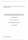 WGU D566 Psychology of Learning Theories Task 1 &vert; Latest 2025 Update with complete solutions&period;