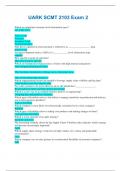 UARK SCMT 2103 Exam 2 questions and detailed answers 100&percnt; complete solution 2025&sol;2026