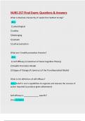 NURS 257 Final Exam&colon; NURS 257 Final Exam Study Guide&semi;Questions & Answers&colon; Latest Updated Solution 