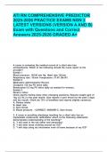 ATI RN COMPREHENSIVE PREDICTOR  Exam with Questions and Correct Answers 2025-2026 GRADED A&plus;