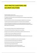 CRCR Practice Questions