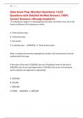 State Exam Prep &lpar;Random Questions&rpar; 12&sol;22 Questions with Detailed Verified Answers &lpar;100&percnt; Correct Answers&rpar; &sol;Already Graded A&plus;