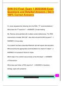 DHN 512 Final&colon; Exam 1 2025&sol;2026 Exam  Questions and Detailed Answers &vert; Get it  100&percnt; Correct Answers 