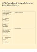 NBSTSA Practice Exam B&sol; Strategies Review of Key Quizzes & Correct Answers&period;