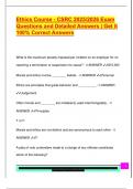 Ethics Course - CSRC 2025&sol;2026 Exam  Questions and Detailed Answers &vert; Get it  100&percnt; Correct Answers