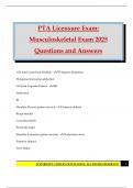 PTA Licensure Exam&colon; Musculoskeletal Exam 2025 Questions and Answers
