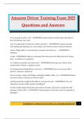 Amazon Driver Training Exam 2025 Questions and Answers